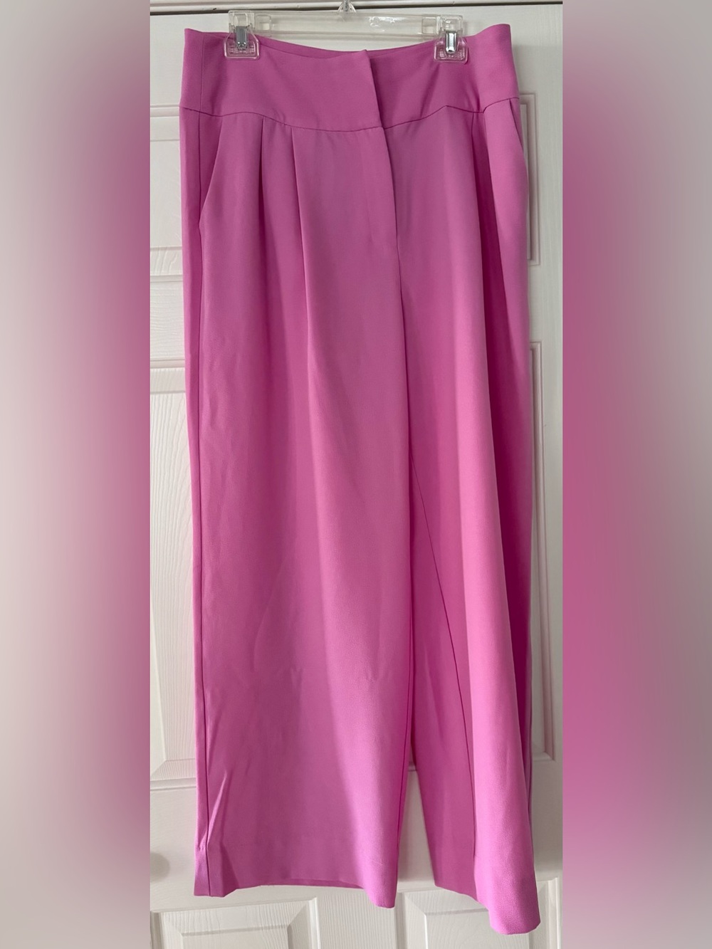 CeCe Pink Wide-Leg flowy Trouser pants  size 14